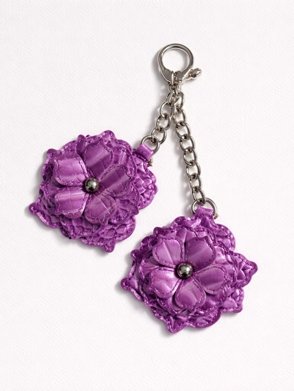 Brahmin Flower Duo Lilac Essence Melbourne Genuinely Leather Hang Tag